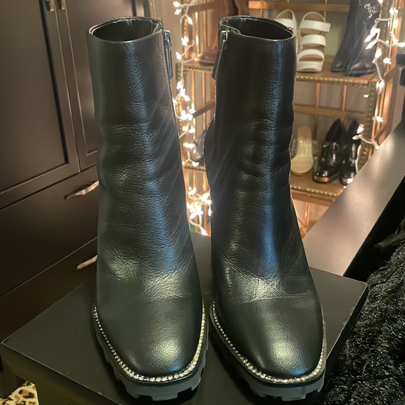 Karl Lagerfeld Paris-Peppy Womens Embellished /rhinestones Ankle Boots - Picture 2 of 9